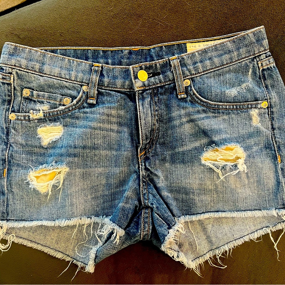Rag & Bone cut off shorts.